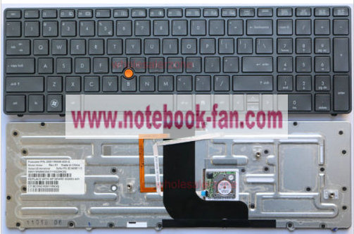 New for HP HP Elitebook 8560w Series Laptop Keyboard Backlit US - Click Image to Close